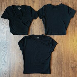 Hollister Black Crop Top Bundle